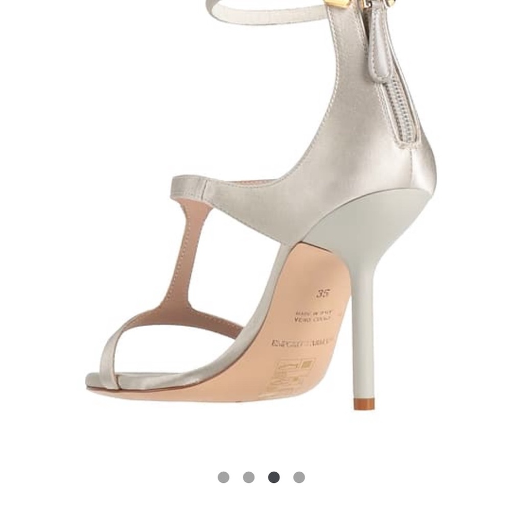 NWB Emporio Armani Elegant Silver High Heel Sandals  size 40 made in Italy - Picture 3 of 6